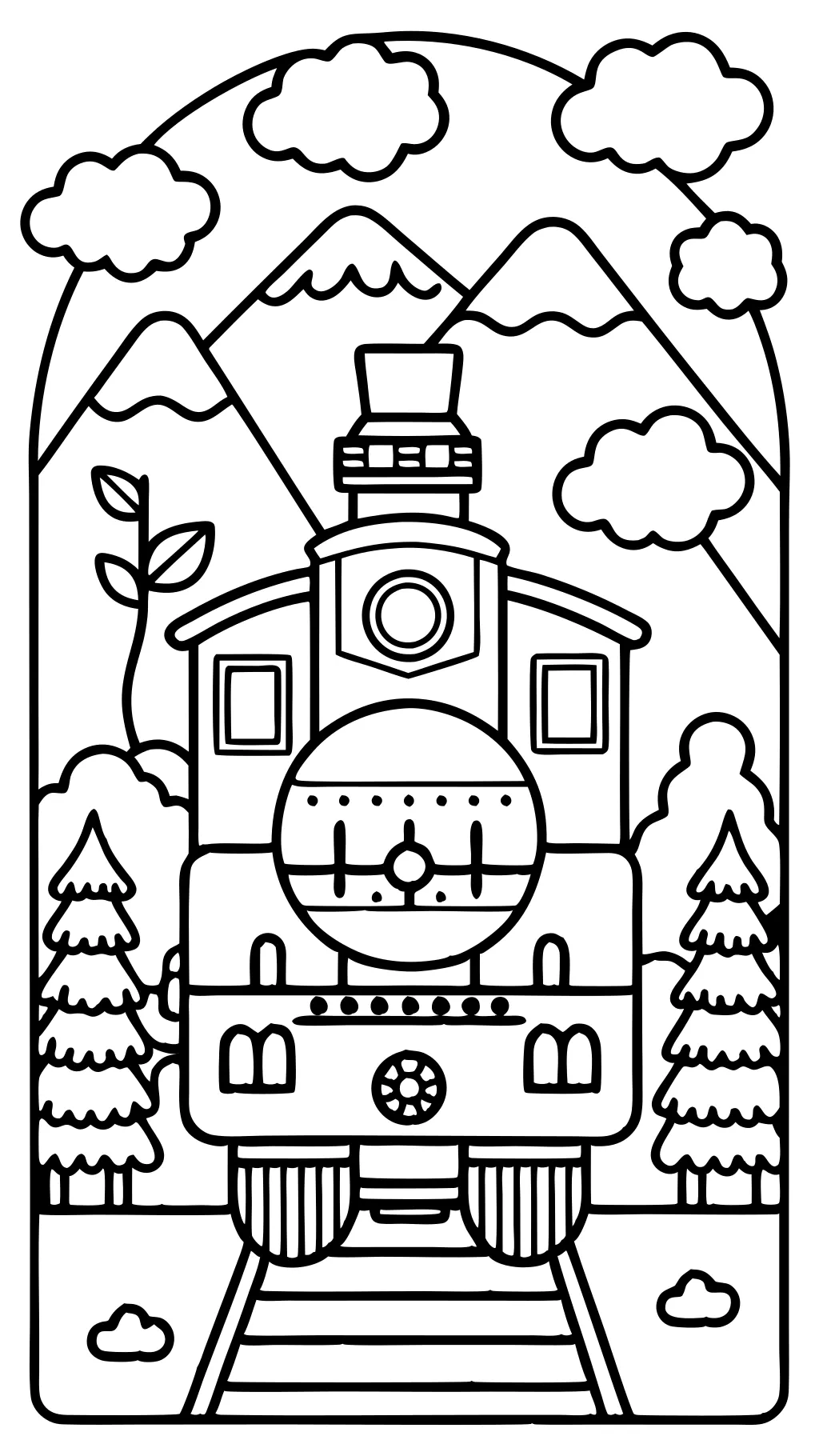 coloring pages of trains